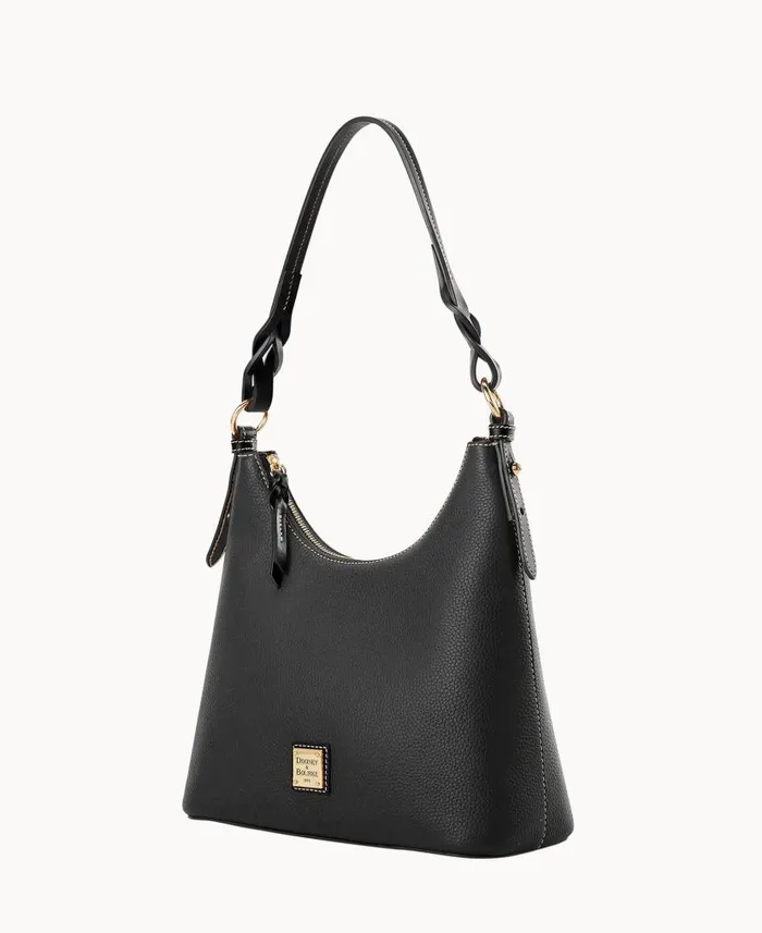 Dooney and Bourke Pebble Grain Bryce Hobo Black Black WomenMen Shoulder Bags Dooney and Bourke Pebble Grain Bryce Hobo Black Black WomenMen Shoulder Bags