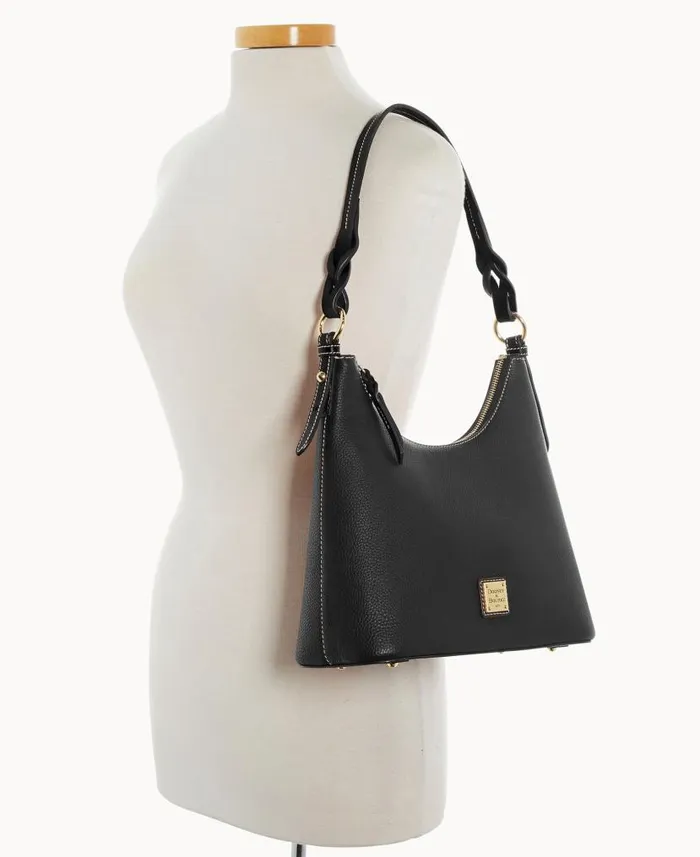 Dooney and Bourke Pebble Grain Bryce Hobo Black Black WomenMen Shoulder Bags Dooney and Bourke Pebble Grain Bryce Hobo Black Black WomenMen Shoulder Bags
