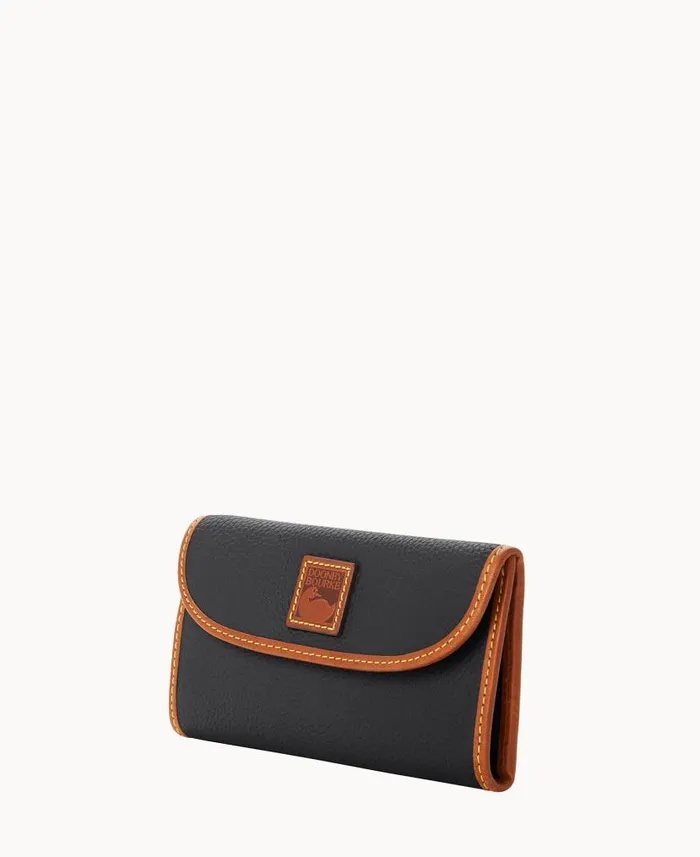 Dooney and Bourke Pebble Grain Continental Clutch Black WomenMen Wallets