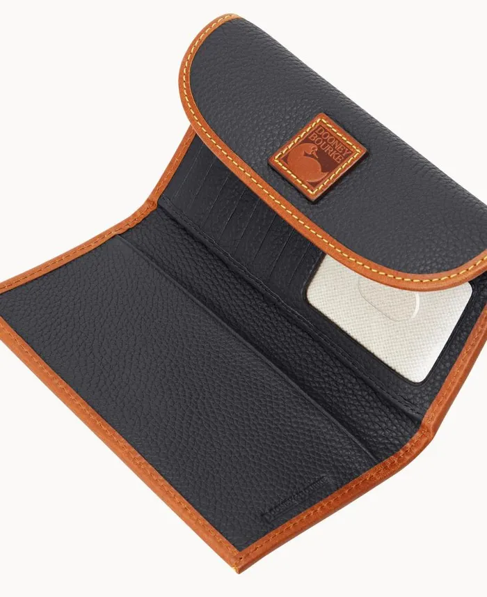 Dooney and Bourke Pebble Grain Continental Clutch Black WomenMen Wallets