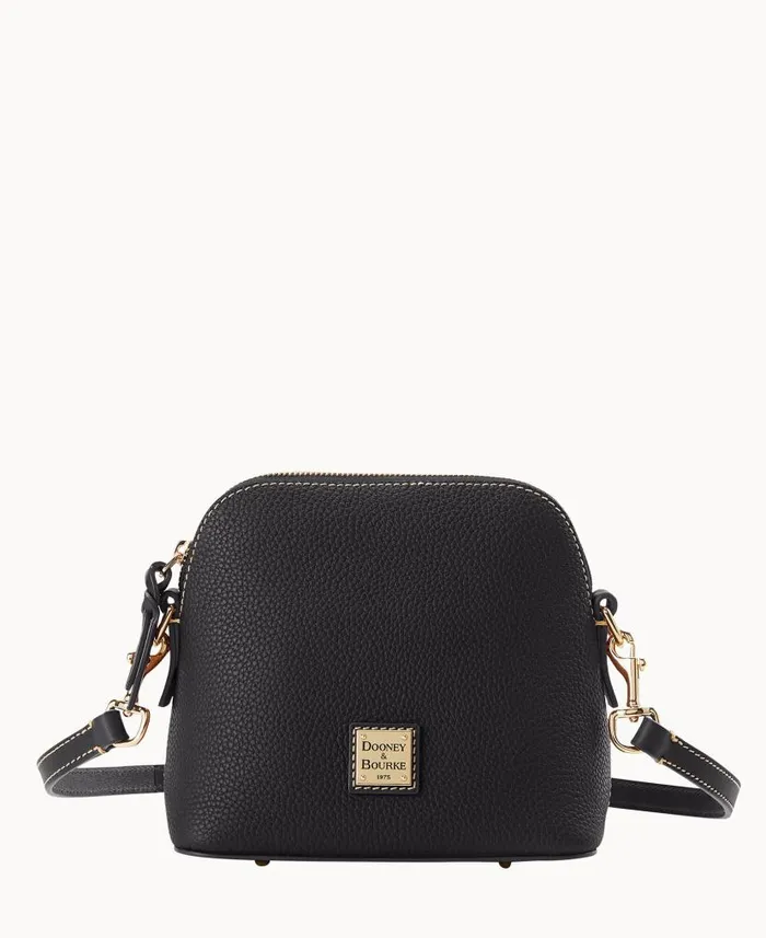 Dooney and Bourke Pebble Grain Domed Crossbody Black Black WomenMen Crossbodies Dooney and Bourke Pebble Grain Domed Crossbody Black Black WomenMen Crossbodies