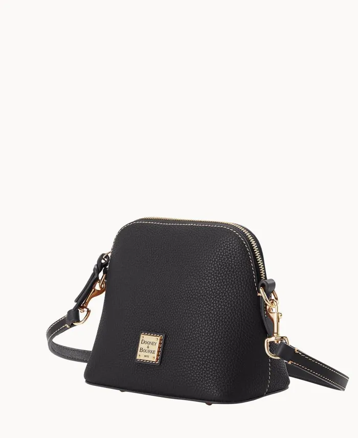 Dooney and Bourke Pebble Grain Domed Crossbody Black Black WomenMen Crossbodies Dooney and Bourke Pebble Grain Domed Crossbody Black Black WomenMen Crossbodies