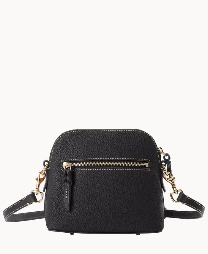 Dooney and Bourke Pebble Grain Domed Crossbody Black Black WomenMen Crossbodies Dooney and Bourke Pebble Grain Domed Crossbody Black Black WomenMen Crossbodies
