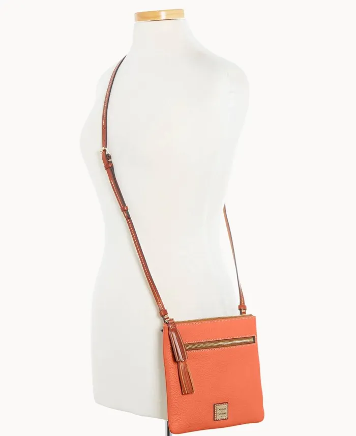 Dooney and Bourke Pebble Grain Double Zip Tassel Crossbody Coral WomenMen Crossbodies Dooney and Bourke Pebble Grain Double Zip Tassel Crossbody Coral WomenMen Crossbodies
