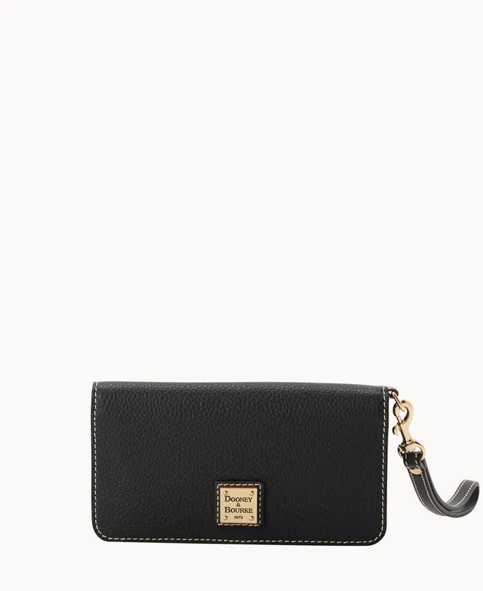 Dooney and Bourke Pebble Grain Fey Phone Wristlet Black Black WomenMen Wallets Dooney and Bourke Pebble Grain Fey Phone Wristlet Black Black WomenMen Wallets