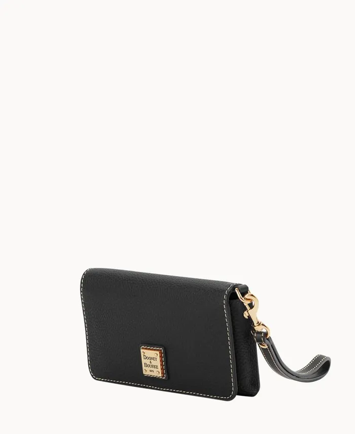 Dooney and Bourke Pebble Grain Fey Phone Wristlet Black Black WomenMen Wallets Dooney and Bourke Pebble Grain Fey Phone Wristlet Black Black WomenMen Wallets