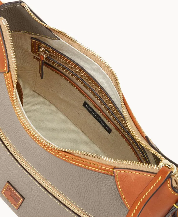 Dooney and Bourke Pebble Grain Hobo Taupe WomenMen Shoulder Bags