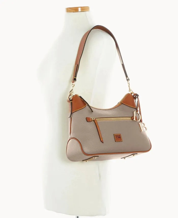 Dooney and Bourke Pebble Grain Hobo Taupe WomenMen Shoulder Bags