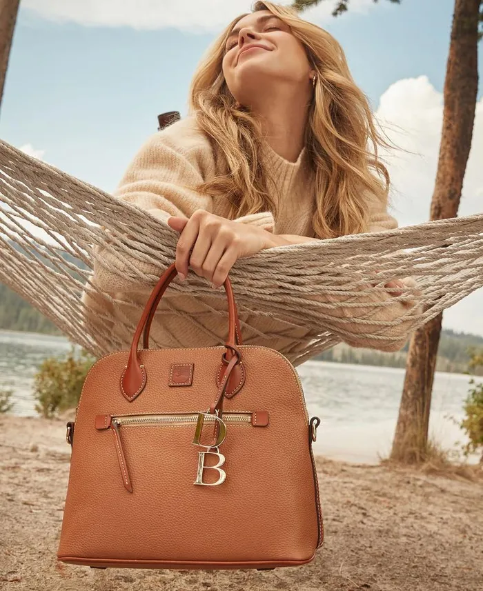 Dooney and Bourke Pebble Grain Large Domed Satchel Caramel WomenMen Satchels Dooney and Bourke Pebble Grain Large Domed Satchel Caramel WomenMen Satchels