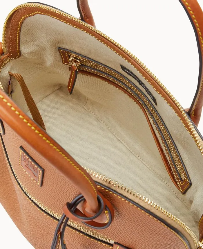 Dooney and Bourke Pebble Grain Large Domed Satchel Caramel WomenMen Satchels Dooney and Bourke Pebble Grain Large Domed Satchel Caramel WomenMen Satchels