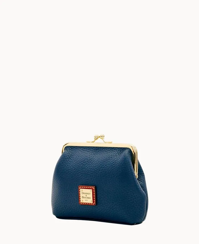 Dooney and Bourke Pebble Grain Large Frame Purse Midnight Blue WomenMen Wallets Dooney and Bourke Pebble Grain Large Frame Purse Midnight Blue WomenMen Wallets