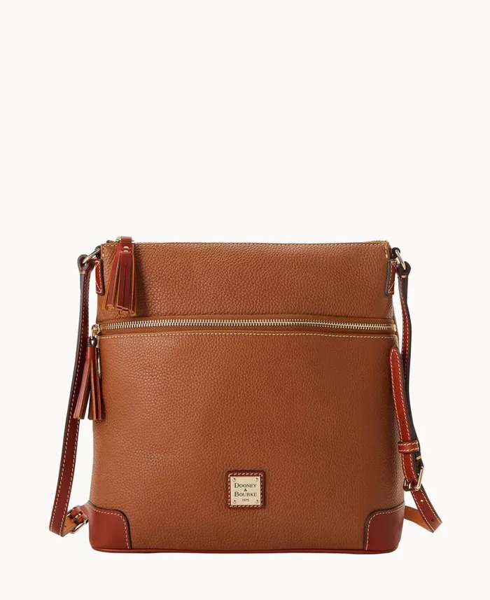 Dooney and Bourke Pebble Grain Large Tassel Crossbody Caramel WomenMen Crossbodies Dooney and Bourke Pebble Grain Large Tassel Crossbody Caramel WomenMen Crossbodies