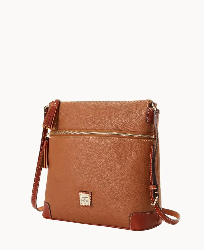 Dooney and Bourke Pebble Grain Large Tassel Crossbody Caramel WomenMen Crossbodies Dooney and Bourke Pebble Grain Large Tassel Crossbody Caramel WomenMen Crossbodies