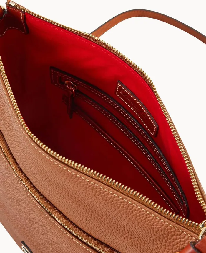 Dooney and Bourke Pebble Grain Large Tassel Crossbody Caramel WomenMen Crossbodies Dooney and Bourke Pebble Grain Large Tassel Crossbody Caramel WomenMen Crossbodies