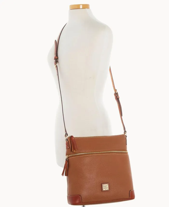 Dooney and Bourke Pebble Grain Large Tassel Crossbody Caramel WomenMen Crossbodies Dooney and Bourke Pebble Grain Large Tassel Crossbody Caramel WomenMen Crossbodies
