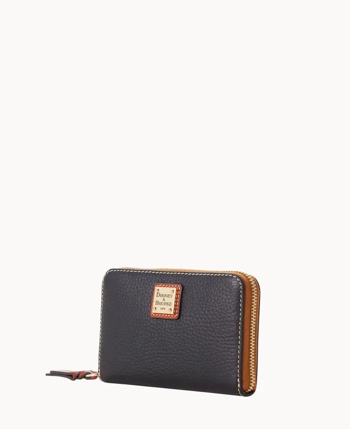 Dooney and Bourke Pebble Grain Medium Zip Around Wallet Black WomenMen Wallets Dooney and Bourke Pebble Grain Medium Zip Around Wallet Black WomenMen Wallets