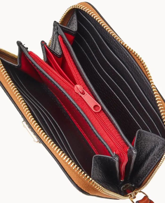 Dooney and Bourke Pebble Grain Medium Zip Around Wallet Black WomenMen Wallets Dooney and Bourke Pebble Grain Medium Zip Around Wallet Black WomenMen Wallets