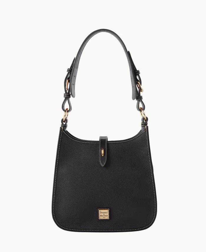 Dooney and Bourke Pebble Grain Messenger Black Black WomenMen Shoulder Bags