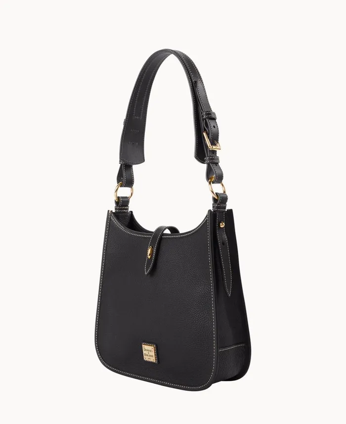 Dooney and Bourke Pebble Grain Messenger Black Black WomenMen Shoulder Bags