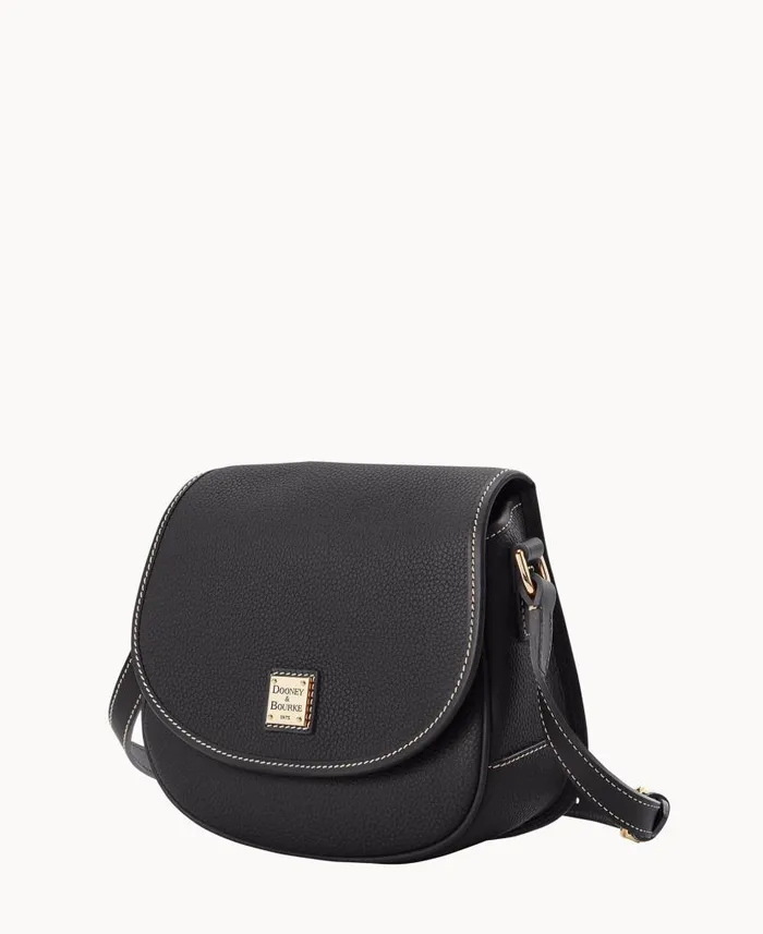Dooney and Bourke Pebble Grain Saddle Bag Black Black WomenMen Crossbodies