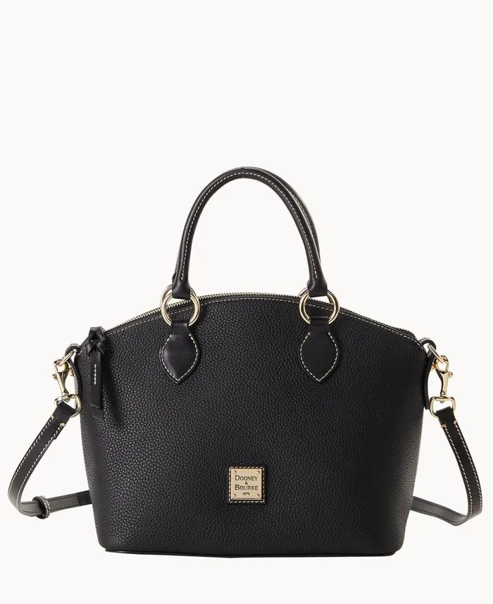 Dooney and Bourke Pebble Grain Satchel Black Black WomenMen Satchels