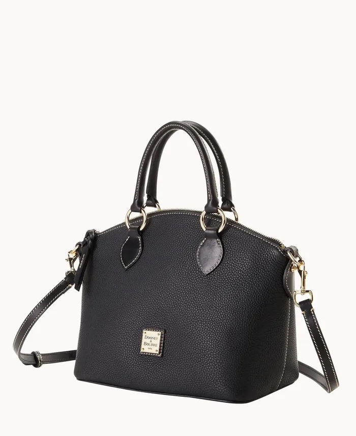 Dooney and Bourke Pebble Grain Satchel Black Black WomenMen Satchels