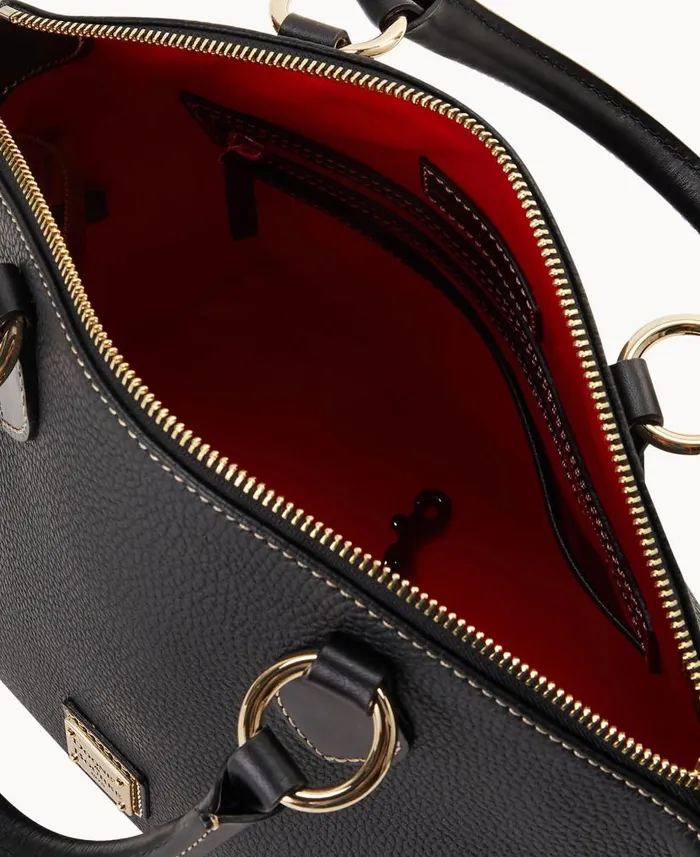 Dooney and Bourke Pebble Grain Satchel Black Black WomenMen Satchels
