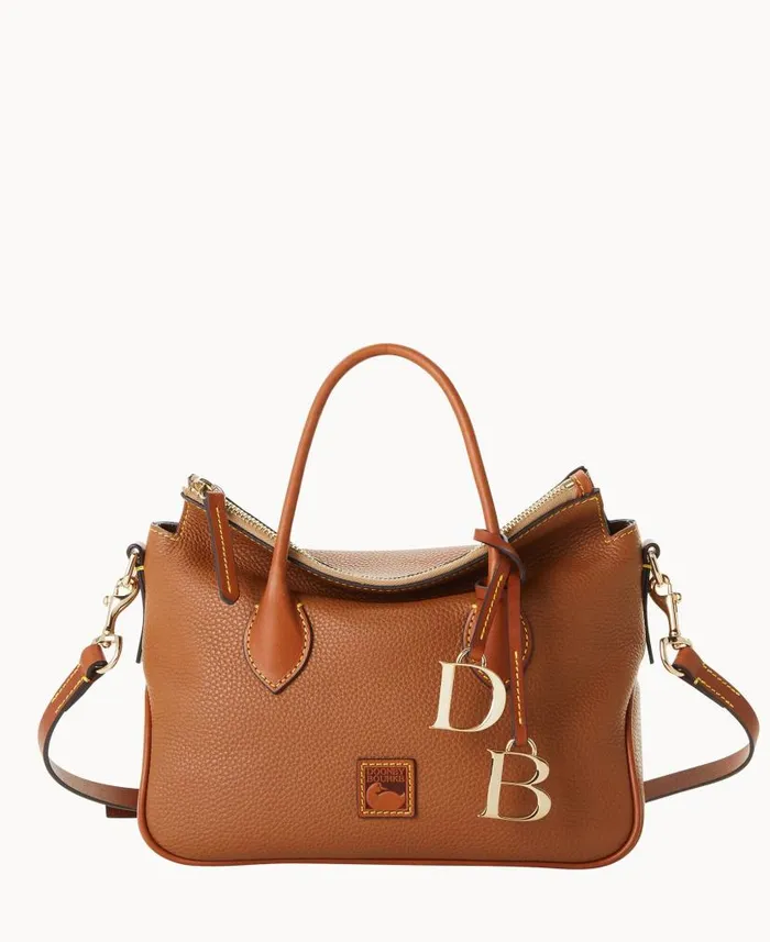 Dooney and Bourke Pebble Grain Satchel Caramel WomenMen Satchels