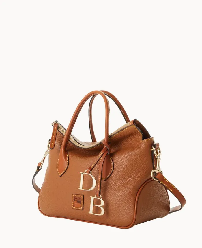 Dooney and Bourke Pebble Grain Satchel Caramel WomenMen Satchels