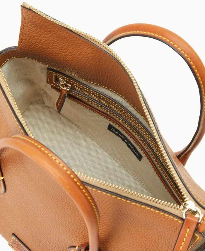 Dooney and Bourke Pebble Grain Satchel Caramel WomenMen Satchels