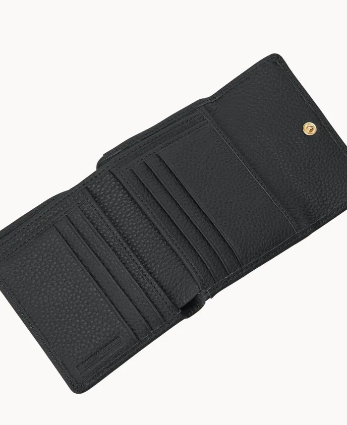Dooney and Bourke Pebble Grain Small Flap Credit Card Wallet Black WomenMen Wallets Dooney and Bourke Pebble Grain Small Flap Credit Card Wallet Black WomenMen Wallets