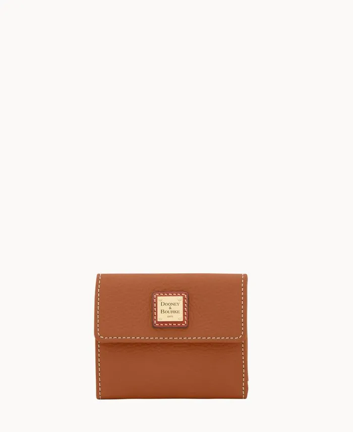 Dooney and Bourke Pebble Grain Small Flap Credit Card Wallet Caramel WomenMen Wallets Dooney and Bourke Pebble Grain Small Flap Credit Card Wallet Caramel WomenMen Wallets
