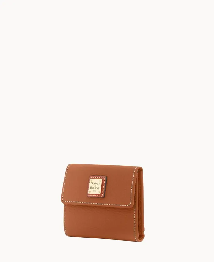 Dooney and Bourke Pebble Grain Small Flap Credit Card Wallet Caramel WomenMen Wallets Dooney and Bourke Pebble Grain Small Flap Credit Card Wallet Caramel WomenMen Wallets