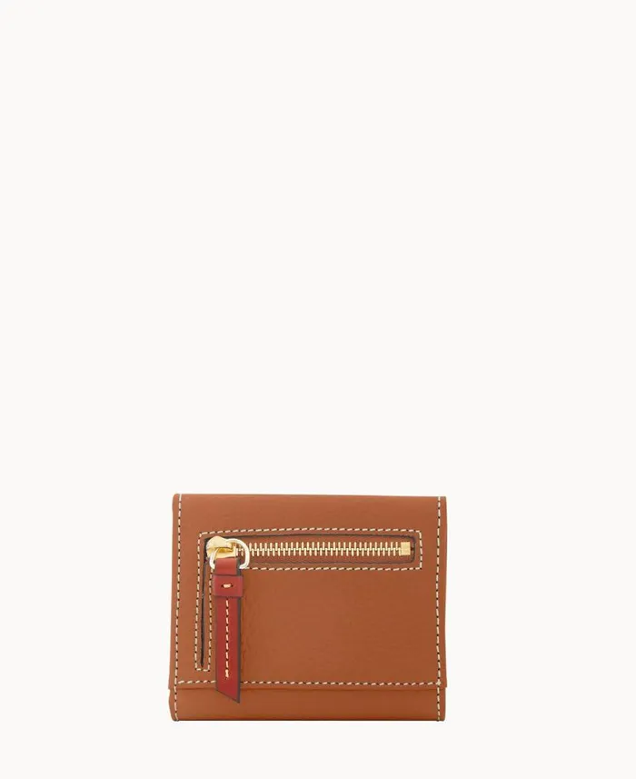 Dooney and Bourke Pebble Grain Small Flap Credit Card Wallet Caramel WomenMen Wallets Dooney and Bourke Pebble Grain Small Flap Credit Card Wallet Caramel WomenMen Wallets
