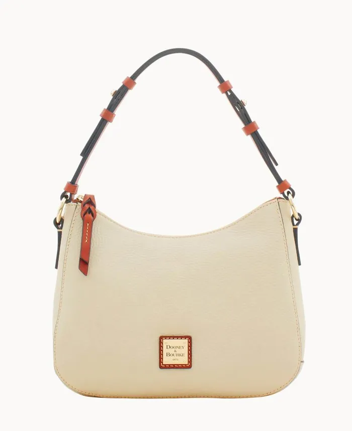 Dooney and Bourke Pebble Grain Small Kiley Hobo Bone WomenMen Shoulder Bags