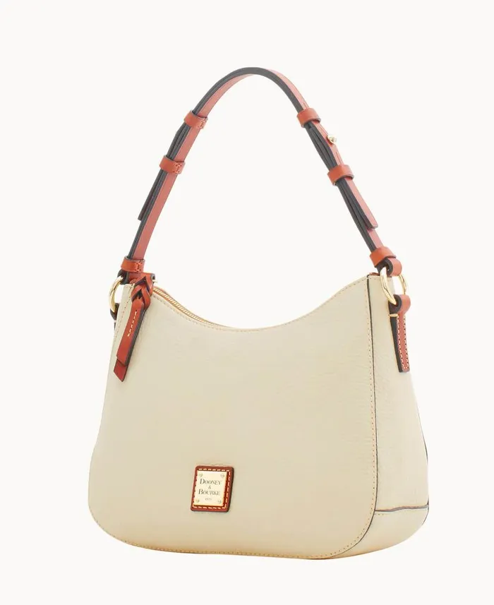 Dooney and Bourke Pebble Grain Small Kiley Hobo Bone WomenMen Shoulder Bags