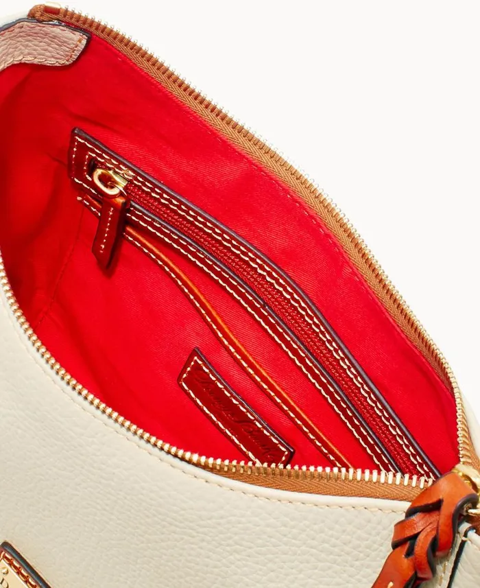 Dooney and Bourke Pebble Grain Small Kiley Hobo Bone WomenMen Shoulder Bags