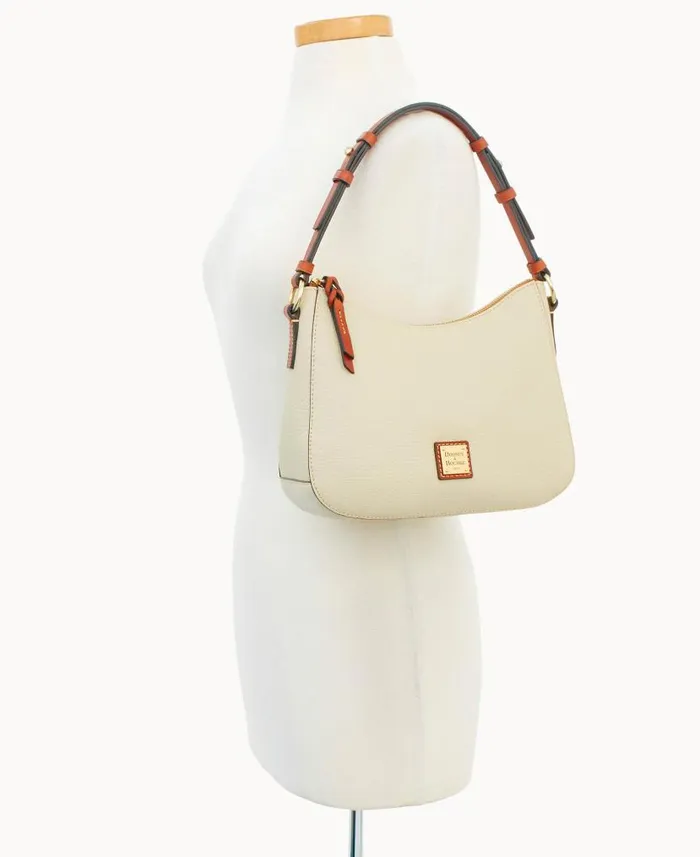 Dooney and Bourke Pebble Grain Small Kiley Hobo Bone WomenMen Shoulder Bags