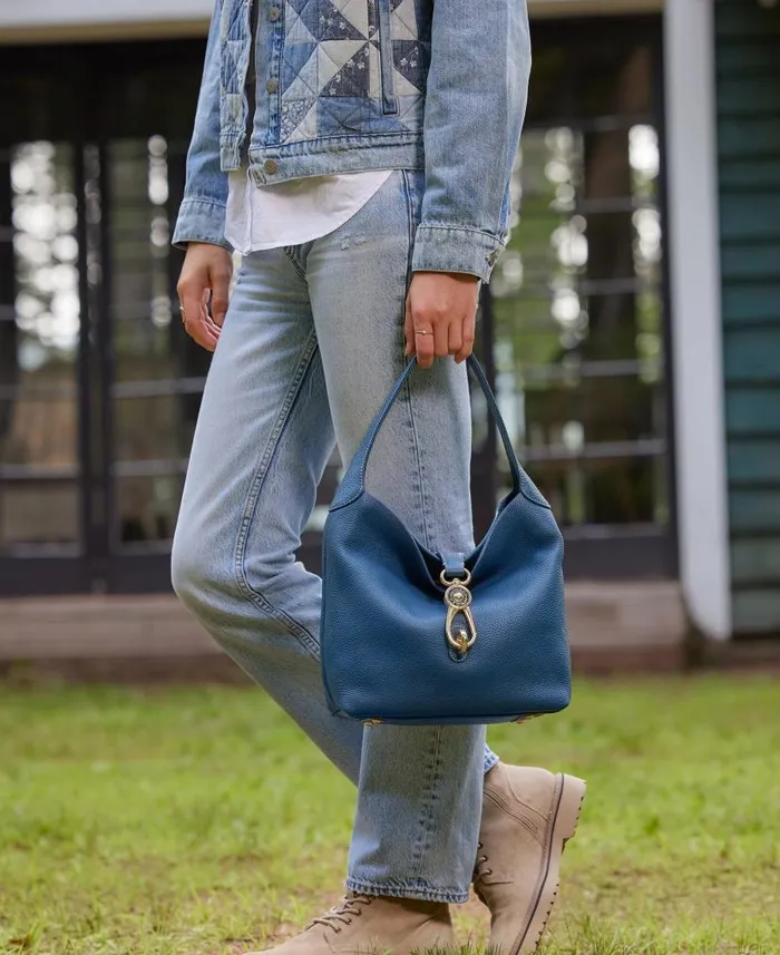 Dooney and Bourke Pebble Grain Small Logo Lock Sac Jeans WomenMen Shoulder Bags Dooney and Bourke Pebble Grain Small Logo Lock Sac Jeans WomenMen Shoulder Bags