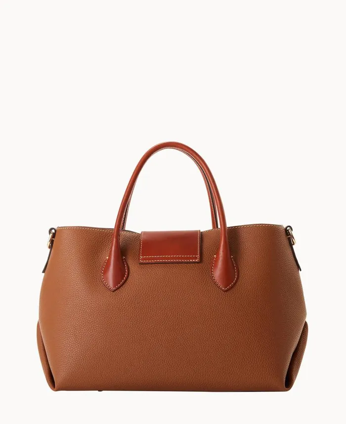 Dooney and Bourke Pebble Turnlock Handle Tote 30 Caramel WomenMen Totes