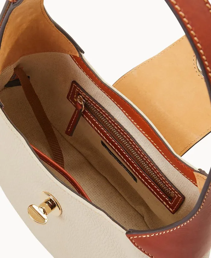 Dooney and Bourke Pebble Turnlock Hobo 26 Bone WomenMen Shoulder Bags