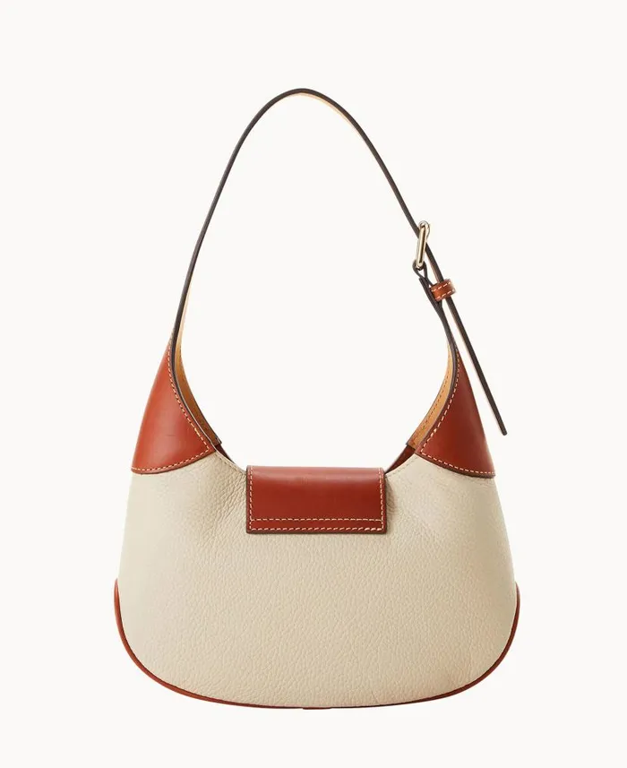 Dooney and Bourke Pebble Turnlock Hobo 26 Bone WomenMen Shoulder Bags