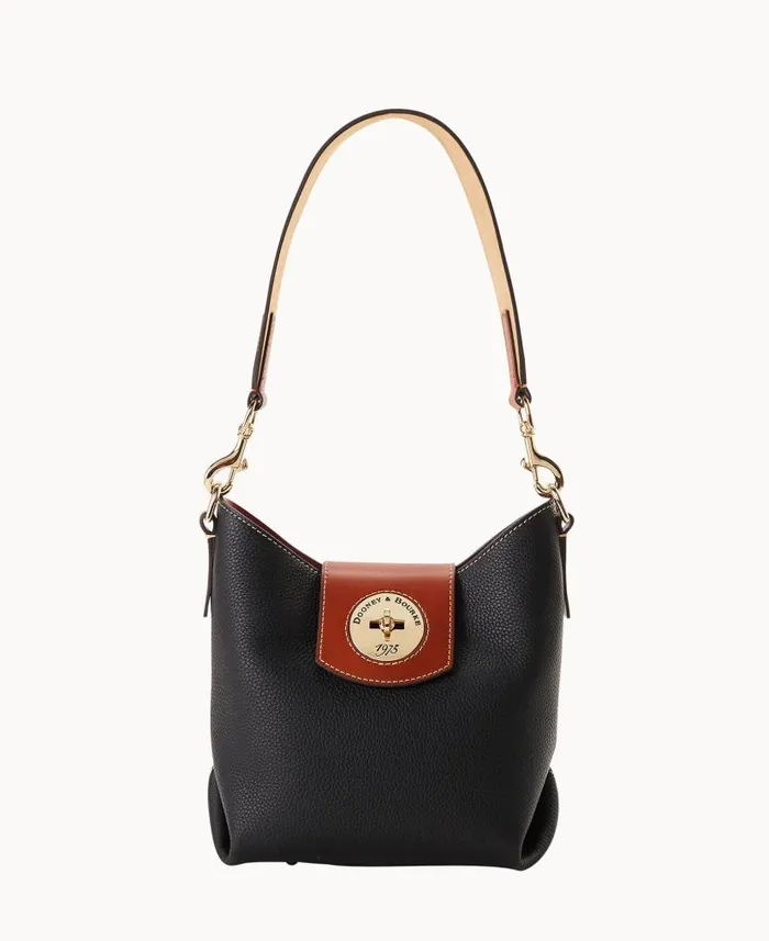 Dooney and Bourke Pebble Turnlock Sac 22 Black WomenMen Shoulder Bags