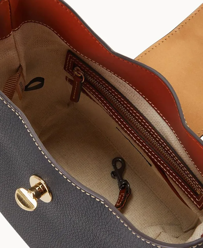 Dooney and Bourke Pebble Turnlock Sac 22 Black WomenMen Shoulder Bags