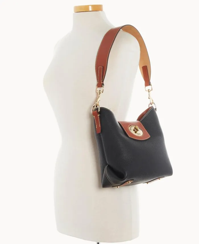 Dooney and Bourke Pebble Turnlock Sac 22 Black WomenMen Shoulder Bags