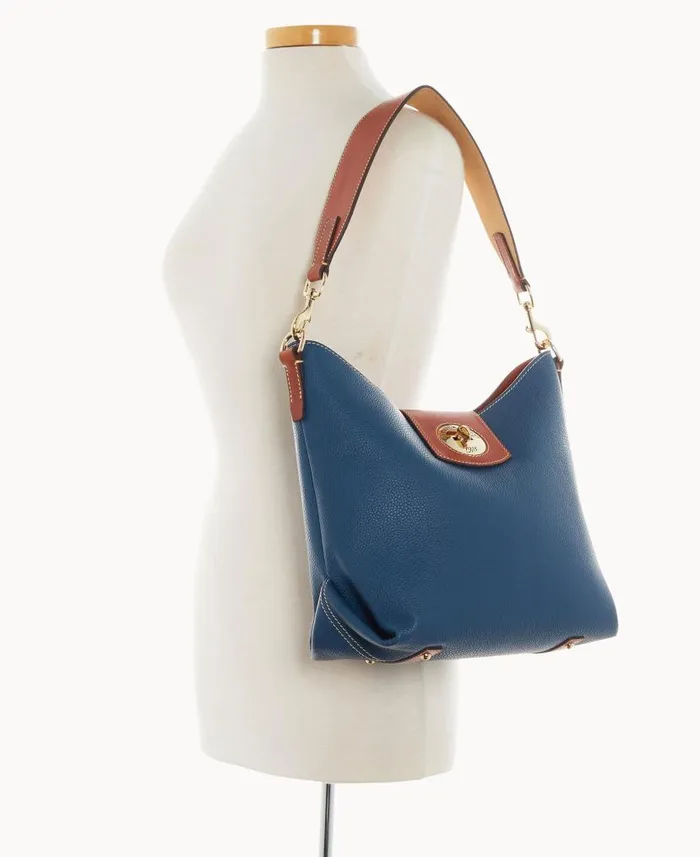 Dooney and Bourke Pebble Turnlock Sac 30 Jeans WomenMen Shoulder Bags