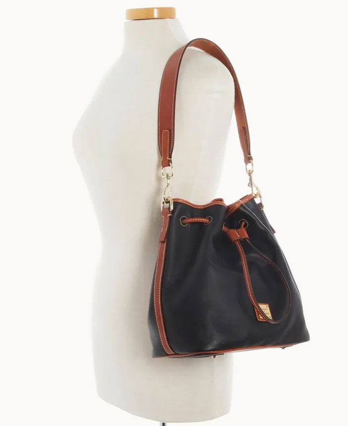 Dooney and Bourke Penrose Drawstring Black WomenMen Shoulder Bags