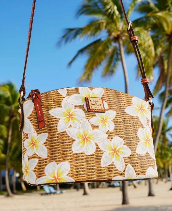 Dooney and Bourke Plumeria Suki Crossbody Sky Blue White WomenMen Crossbodies Dooney and Bourke Plumeria Suki Crossbody Sky Blue White WomenMen Crossbodies