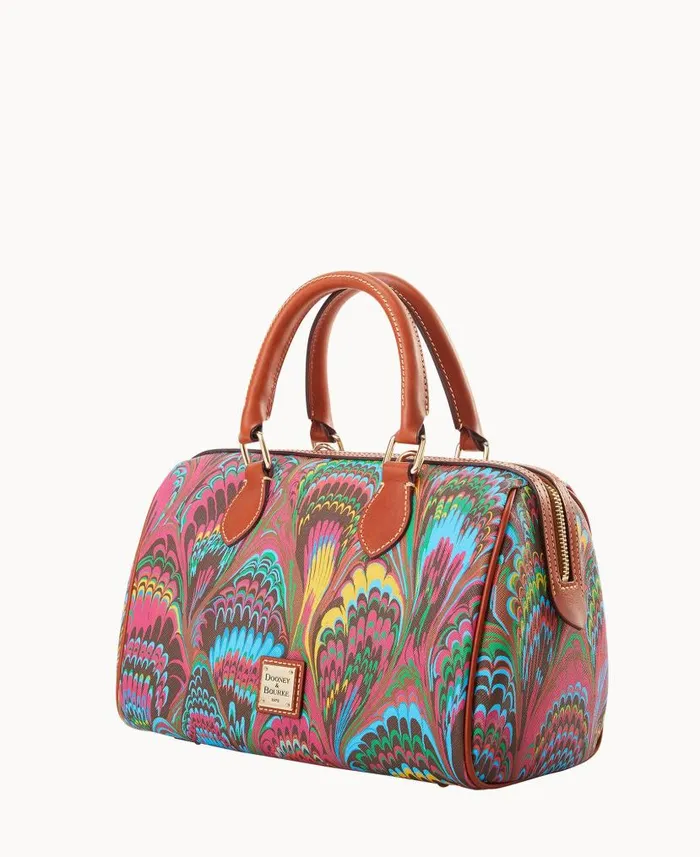 Dooney and Bourke Plumes Barrel Satchel Brown WomenMen Satchels