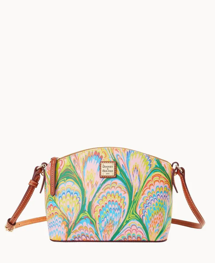 Dooney and Bourke Plumes Suki Crossbody Pink WomenMen Crossbodies